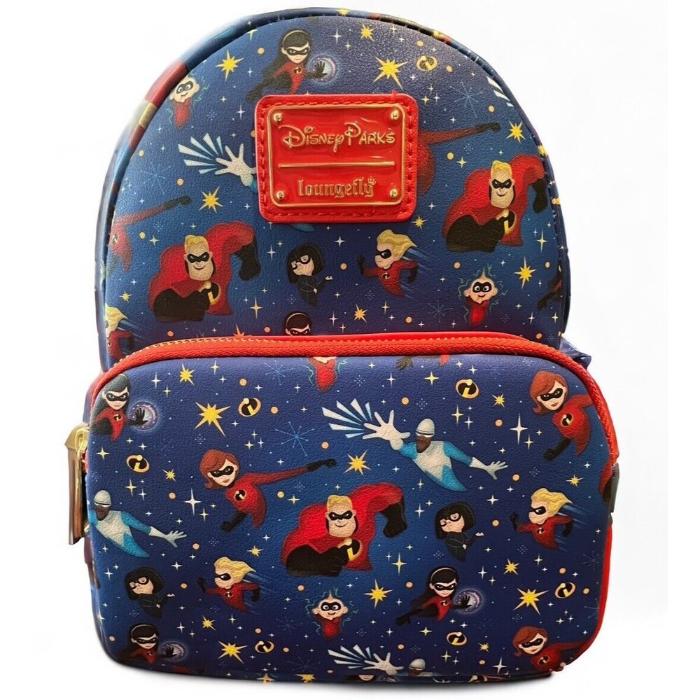 Disney Loungefly Pixar Backpack The Incredibles Jack Frozone Dash Violet Bob New
